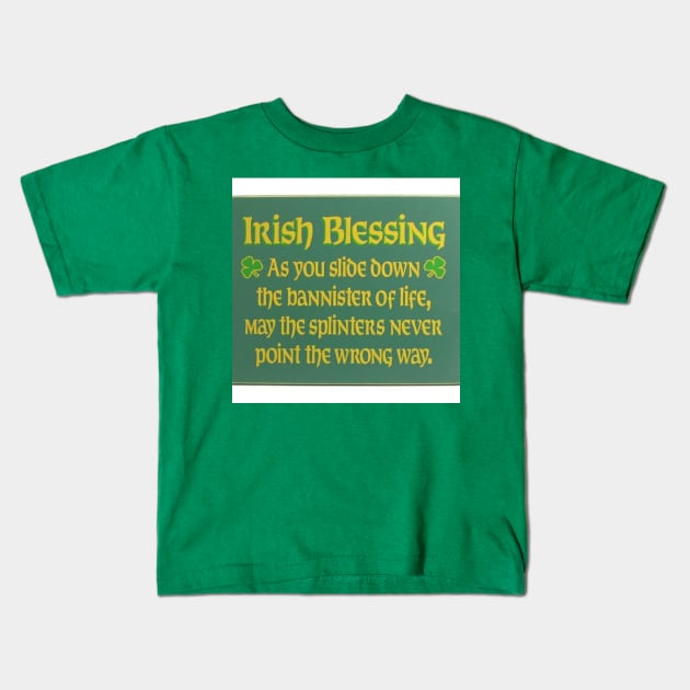 Irish Blessing Kids T-Shirt by Elroy2222